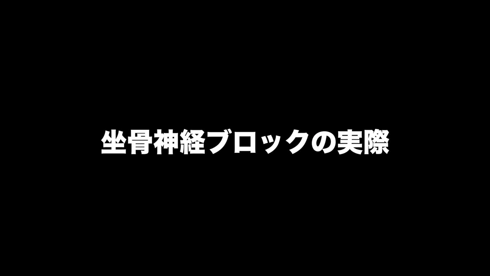 動画4　坐骨神経ブロックの実際